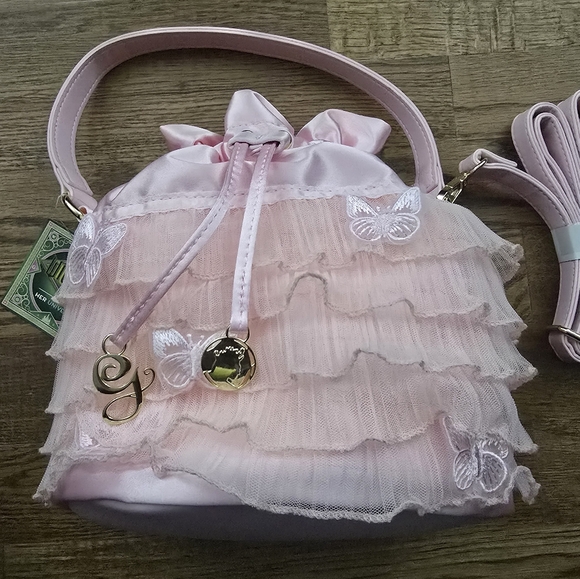Her Universe Handbags - Her Universe Wicked Glinda Pink Butterfly Ruffle Crossbody Bag NWT
